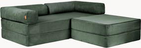 Modulaire ribfluwelen hoekbank Family Funzy