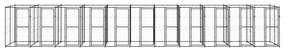 vidaXL Hondenkennel 26,62 m² staal
