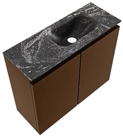 Mondiaz Ture DLux toiletmeubel 60cm rust met wastafel lava rechts met kraangat