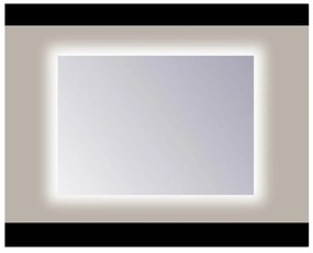 Sanicare Q-mirrors spiegel zonder omlijsting / PP geslepen 75 cm. rondom Ambiance warm white leds