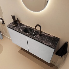 Mondiaz Ture DLux toiletmeubel 100cm plata met wastafel lava midden met kraangat