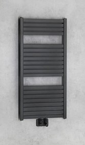 Sapho Tondi radiator zwart mat 45x97cm 415W