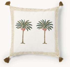 Handbeschilderde katoenen kussenhoes Tropical