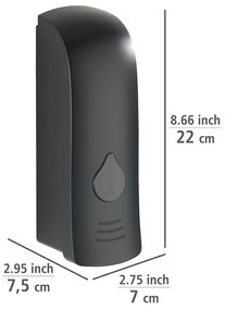 Wenko Ranera desinfectie & zeep wanddispenser 280 ml kunststof mat zwart