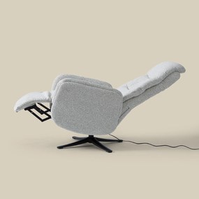 Elektrisch Verstelbare Stoel Lichtgrijze Stof