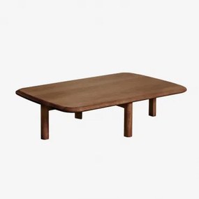 Rechthoekige Salontafel 100x65 Cm Van Treveris Hout Marrón Nogal Oscuro - Sklum