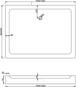 Mexen Apia schuifbare douchecabine 100 x 80 cm, transparant, chroom + Rio douchebak - 840-100-080-01-00-4510