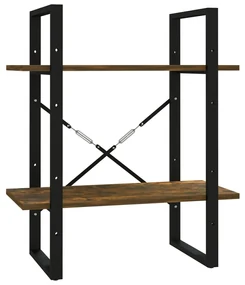 vidaXL Boekenkast 60x30x70 cm bewerkt hout gerookt eikenkleurig