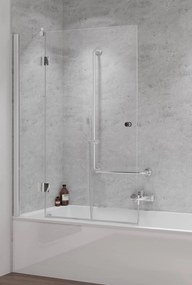 HSK Aperto Badwand 2-delig 114x150 cm Helder Glas/Chroom