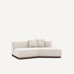 Rechte halve zetel in chenille fluweel, JACOPO