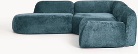 Modulaire teddy-bouclé hoekbank Wolke (4-zits)