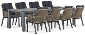 Tuinset 8 personen 300 cm Aluminium/rope Grijs Lifestyle Garden Furniture Verona/Yoko