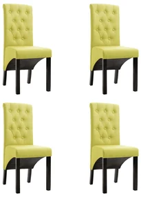 vidaXL Eetkamerstoelen 4 st stof groen
