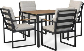 Tuinset 4 personen 909 cm Aluminium Grijs Lifestyle Garden Furniture Alessio/Creta