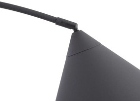 Retro vloerlamp zwart met witte binnenkant - Triangolo