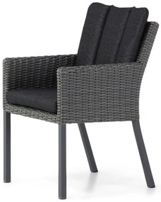 Tuinset 6 personen 260 cm Wicker Grijs Garden Collections Oxbow/San