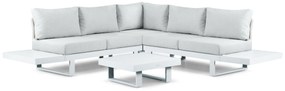 Hoek loungeset 5 personen Aluminium Wit Lifestyle Garden Furniture Lorenzo