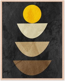 Ingelijste digitale print Organic Shapes