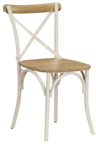 vidaXL Kruisstoelen 6 st massief mangohout wit