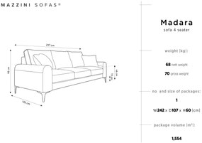 4-zitsbank Madara velvet | Mazzini Sofas