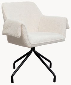 Draaibare bouclé fauteuil Bess