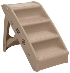 vidaXL Hondentrap inklapbaar 62x40x49,5 cm bruin
