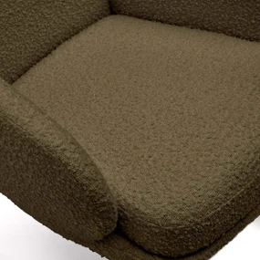 Kave Home Maustin Schommelstoel Groen Boucle