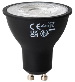 Set van 5 GU10 dimbare LED lampen zwart 7W 430 lm 2700K