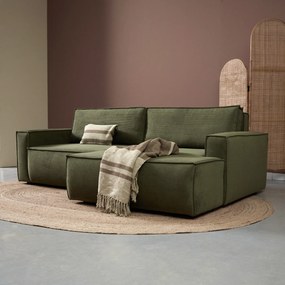 Groene Slaapbank Chaise Longue Rechts