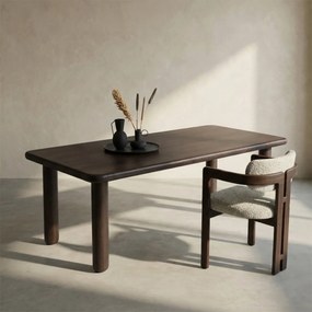 Eettafel Met Ronde Poten 180 Cm - 180 X 100cm.