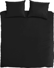 Dekbedovertrek Percal– 100% percal katoen – 240×200/220 – zwart