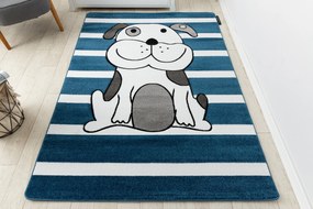 Tapijt PETIT PUPPY HOND HONDJE  blauw