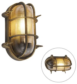 Buitenlamp Wand- en plafondlamp goud/messing ovaal IP44 - Noutica Industriele / Industrie / Industrial E27 IP44 Buitenverlichting