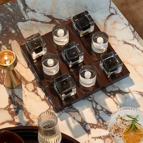 Tic-tac-toe-spel van mondgeblazen glas, PERSEE