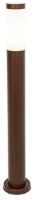 Buitenlamp paal roestbruin met opaal 80 cm IP44 - Rox