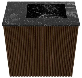 Mondiaz Joya DLux 40cm toiletmeubel walnut met wastafel faye rechts 1 kraangat lava