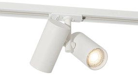 Moderne 1-fase railSpot / Opbouwspot / Plafondspot wit 2-lichts - Iconic Scopio Modern GU10 rond Binnenverlichting Lamp