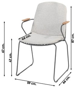 4 Seasons Veneto/Prado ronde tuinset - Ø130 cm. - stapelbaar