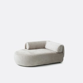 Longchair links, dik fluweel, Méridiano