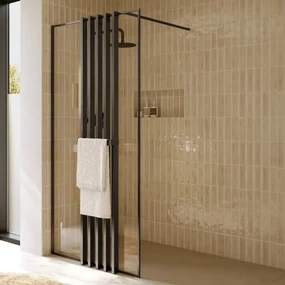 Riho Define inloopdouche met decopaneel 90x200cm ijzer verouderd mat