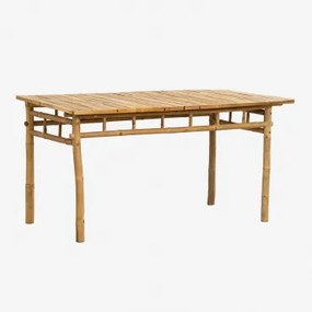 Rechthoekige Bamboe Eettafel (150x80 Cm) Marilin Bamboe - Sklum