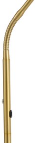 Moderne vloerlamp messing incl. LED 3-staps dimbaar oplaadbaar - Waldorf