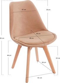 Set 4 Synk Fluwelen Stoelen