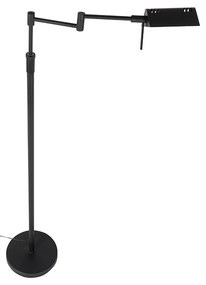 Design vloerlamp zwart incl. LED met touch dimmer - Notia