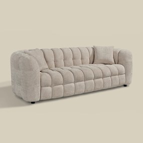 3-zits Bank Met Vakken Stiksels Beige