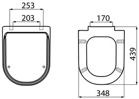 Sapho Antik softclose toiletzitting wit