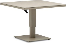 Tuintafel vierkant  90 x 90 cm  Zand/Beige   Tivano in hoogte verstelbare