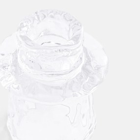 Set van 3 kandelaars van transparant glas met structuur, NEO