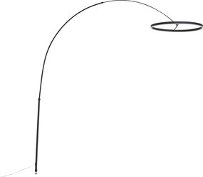 Design booglamp zwart incl. LED 3-staps dimbaar - Anello