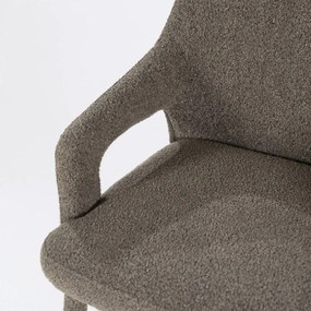 By-Boo Fika Scandinavische Eetkamerstoel Met Armleuning Bruin